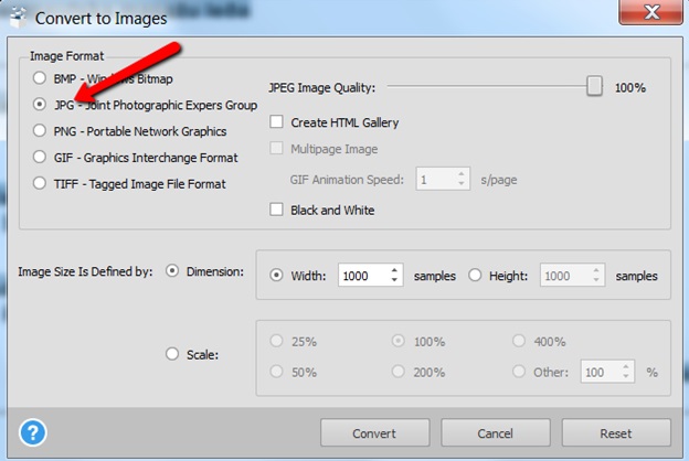 Able to Extract 9 CONVERT TO IMAGES