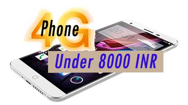 4G Smartphone in India under Rs. 8000